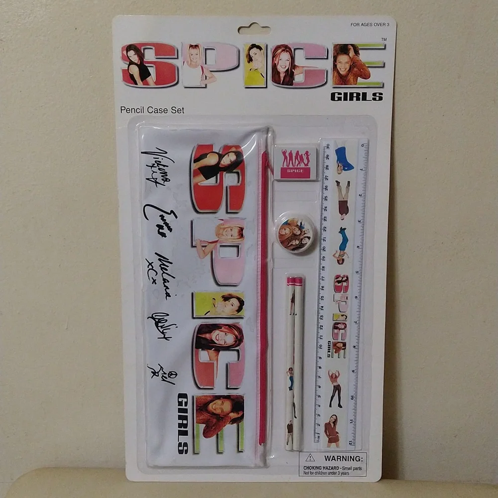 Vintage 1997 Spice Girls Pencil Case Set Factory Sealed - Picture 1 of 5